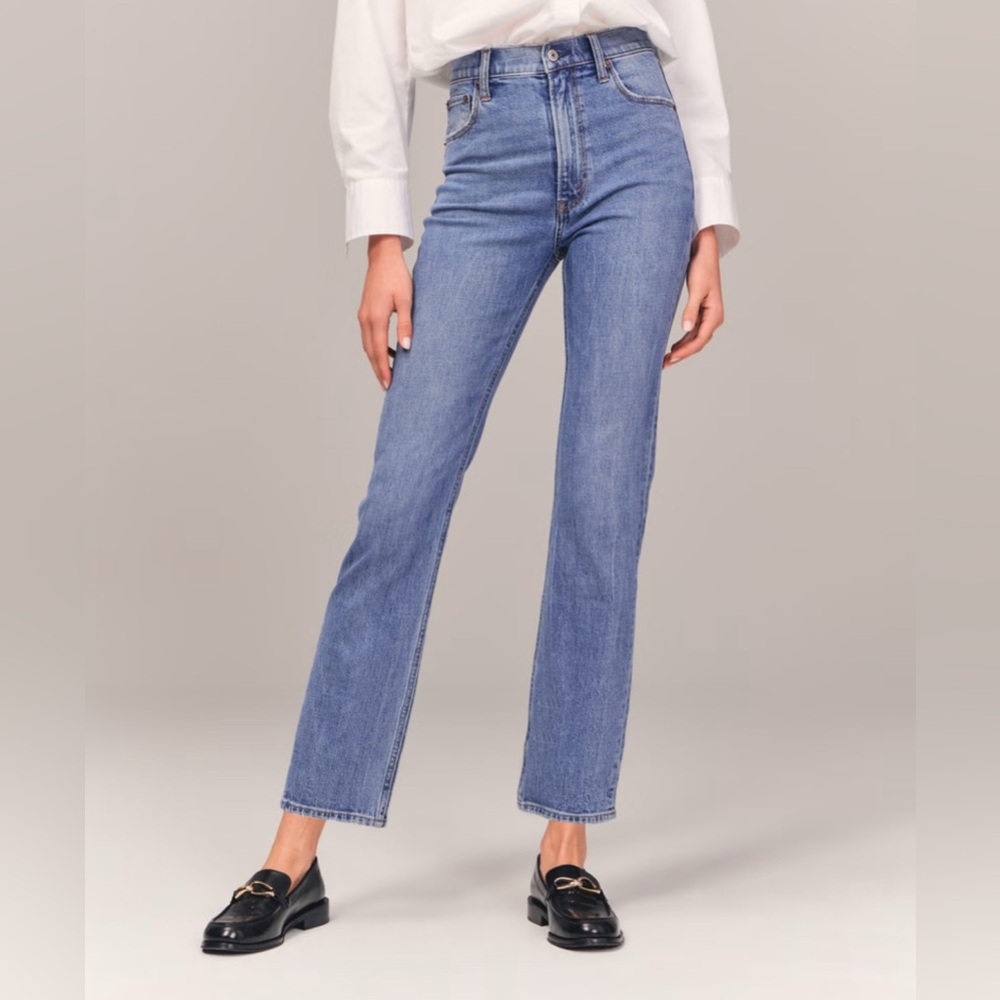 Abercrombie & Fitch Blue Straight Leg Jeans